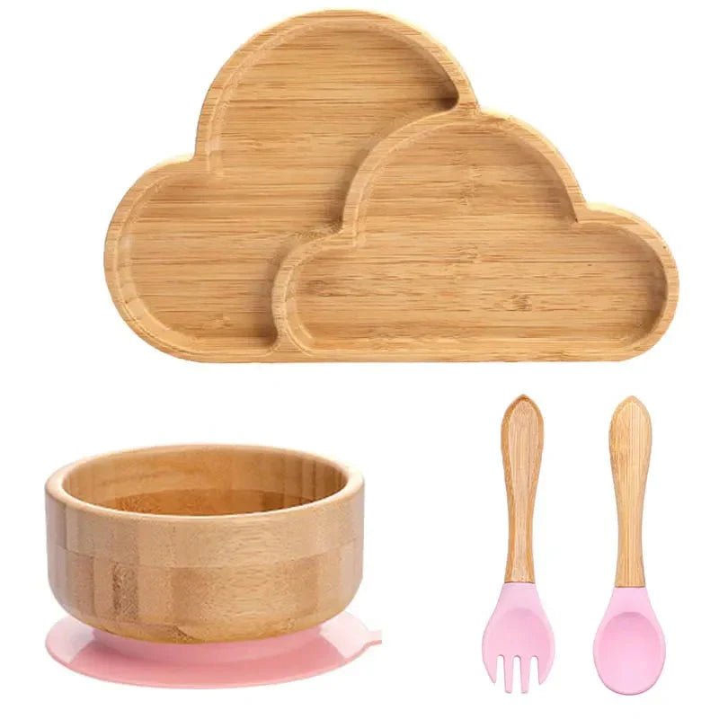 Toystar BambooGuard | Safe and Eco-Friendly Eating - Baby Dinnerware Set with Suction Cup - Bestseller - Veilig en Milieuv...
