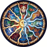 Thumbnail for Sterrenhemel | 1000-delige ronde puzzel met sterrenbeelden voor volwassenen, hoogwaardig en uniek ontwerp 0