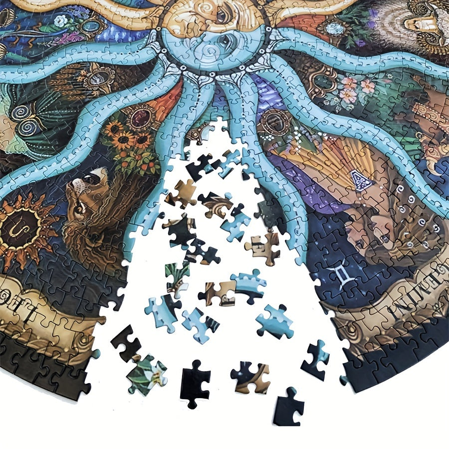 Sterrenhemel | 1000-delige ronde puzzel met sterrenbeelden voor volwassenen, hoogwaardig en uniek ontwerp 2