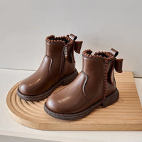 Thumbnail for Toystar NL Stylish Black Leather Ankle Boots for Children with Anti-Slip Sole - Kid's Winter Wear