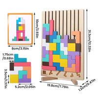 Thumbnail for Toystar NL TetriLogic Wooden Puzzle | 42 Pieces, Children 3+ – Encourage Creativity and Problem-Solving Thinking - Puzzels...
