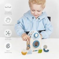 Thumbnail for Toystar EcoToys SpaceBlocks | Education and Fun - Wooden Rocket Blocks Set - Educatie en Plezier - Houten Raket Blokken Se...