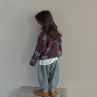 Thumbnail for Tulip Sweater for Girls – Brown Cotton, Comfortable and Breathable