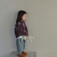 Thumbnail for Tulip Sweater for Girls – Brown Cotton, Comfortable and Breathable