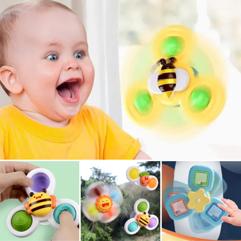 Toystar TwirlFun | Stimulates Motor Skills - Colorful Suction Cup Spinners - Stimuleert Motoriek - Kleurrijke Zuignap Spin...