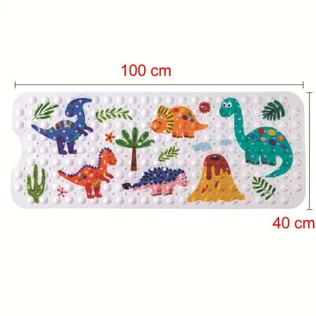 Toystar NL BathyFun | Safe Non-Slip Bath Mat for Kids with Strong Suction Cups and Cheerful Cartoon Designs - 100x40 cm PV...