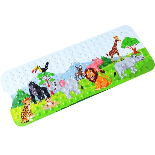 Toystar NL BathyFun | Safe Non-Slip Bath Mat for Kids with Strong Suction Cups and Cheerful Cartoon Designs - 100x40 cm PV...
