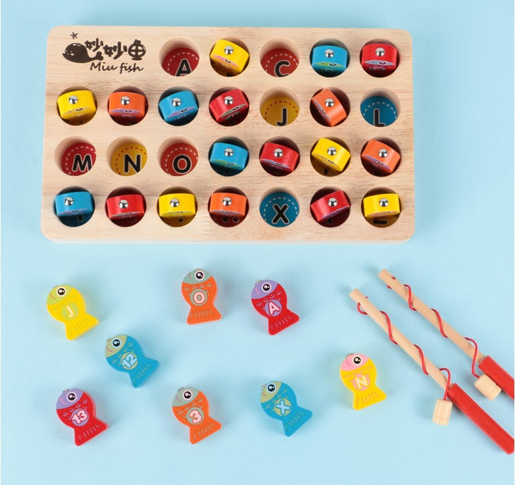 Toystar EcoToys Fishing fun | Lively Learning Experience - Wooden Magnetic Fishing Game for Kids - Levendige leerervaring ...