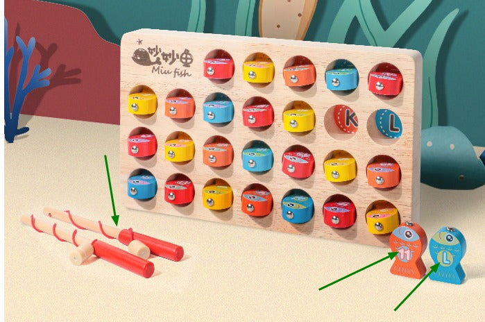Toystar EcoToys Fishing fun | Lively Learning Experience - Wooden Magnetic Fishing Game for Kids - Levendige leerervaring ...