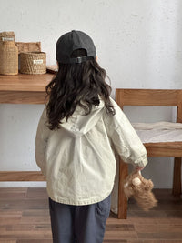 Thumbnail for Windbreaker Parka for Kids – Beige/Brown Breathable Cotton, Suitable for 1.5-7 Years