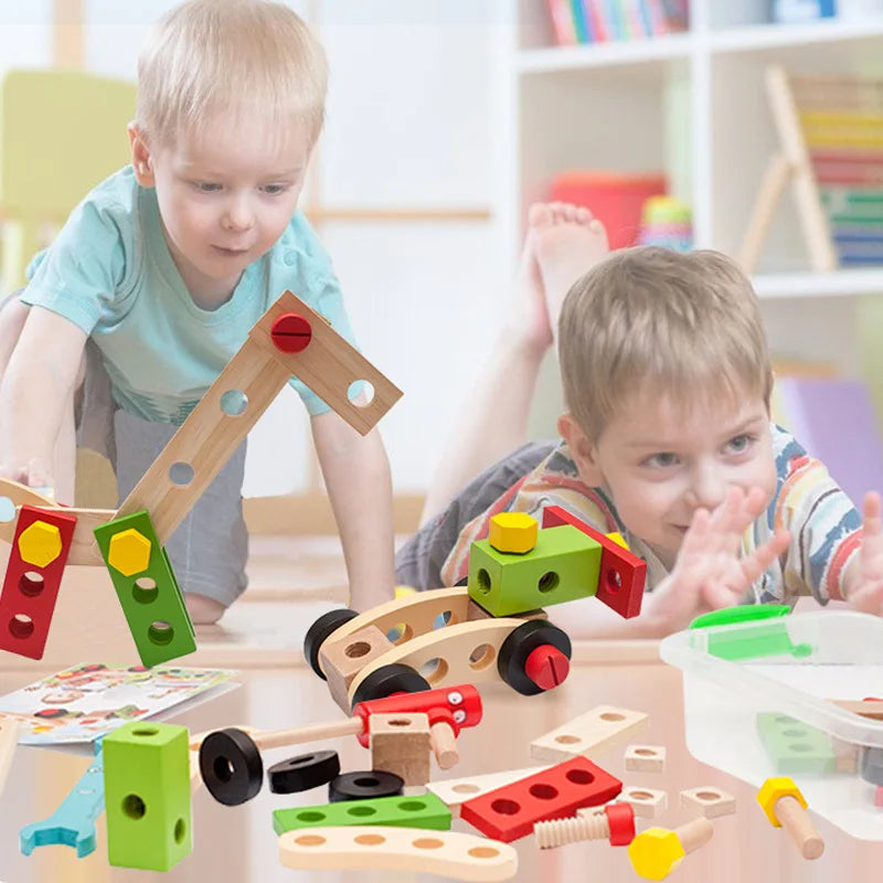 Toystar Ecotoys TinyFix | Discover the little handyman in your child! - Wooden toolbox play set - Ontdek de kleine klusser...