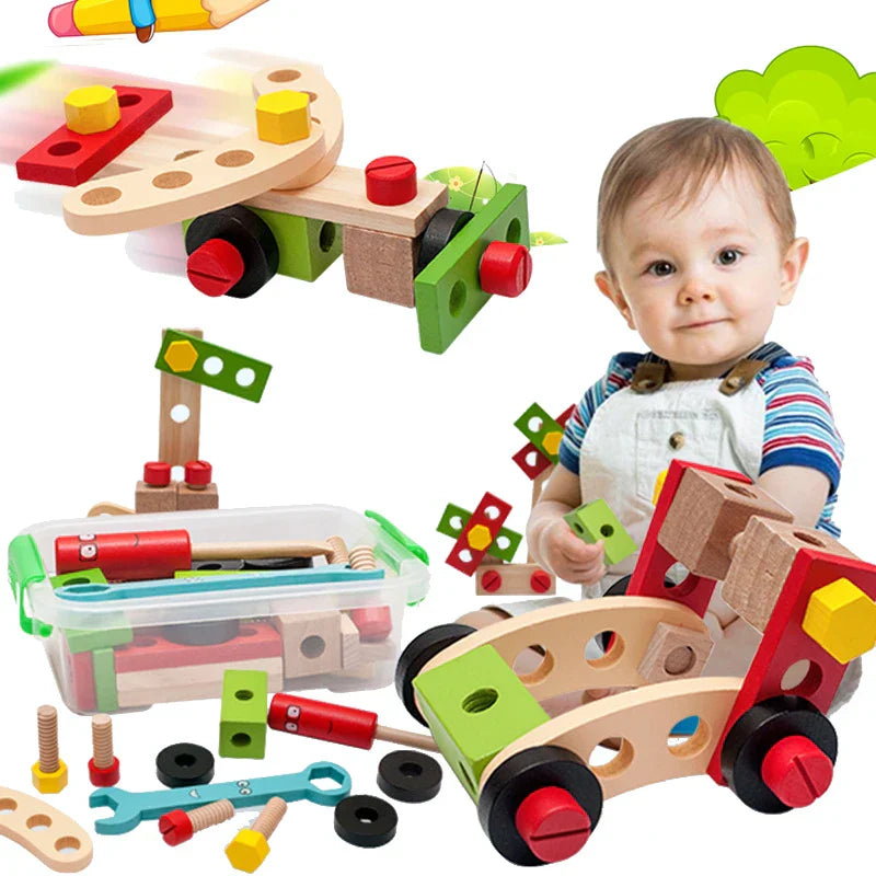 Toystar Ecotoys TinyFix | Discover the little handyman in your child! - Wooden toolbox play set - Ontdek de kleine klusser...