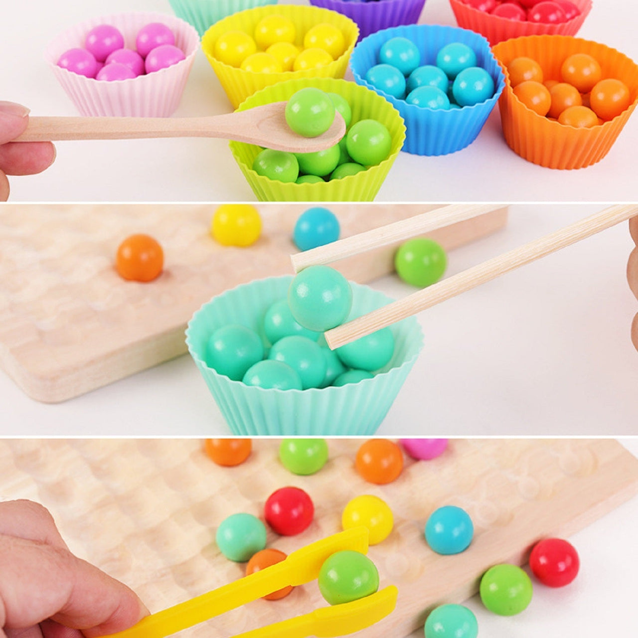 Toystar Ecotoys BeadBounce | Count, Slide, Win - Montessori Bead Board Sorting Game - Tellen, Schuiven, Winnen - Montessor...