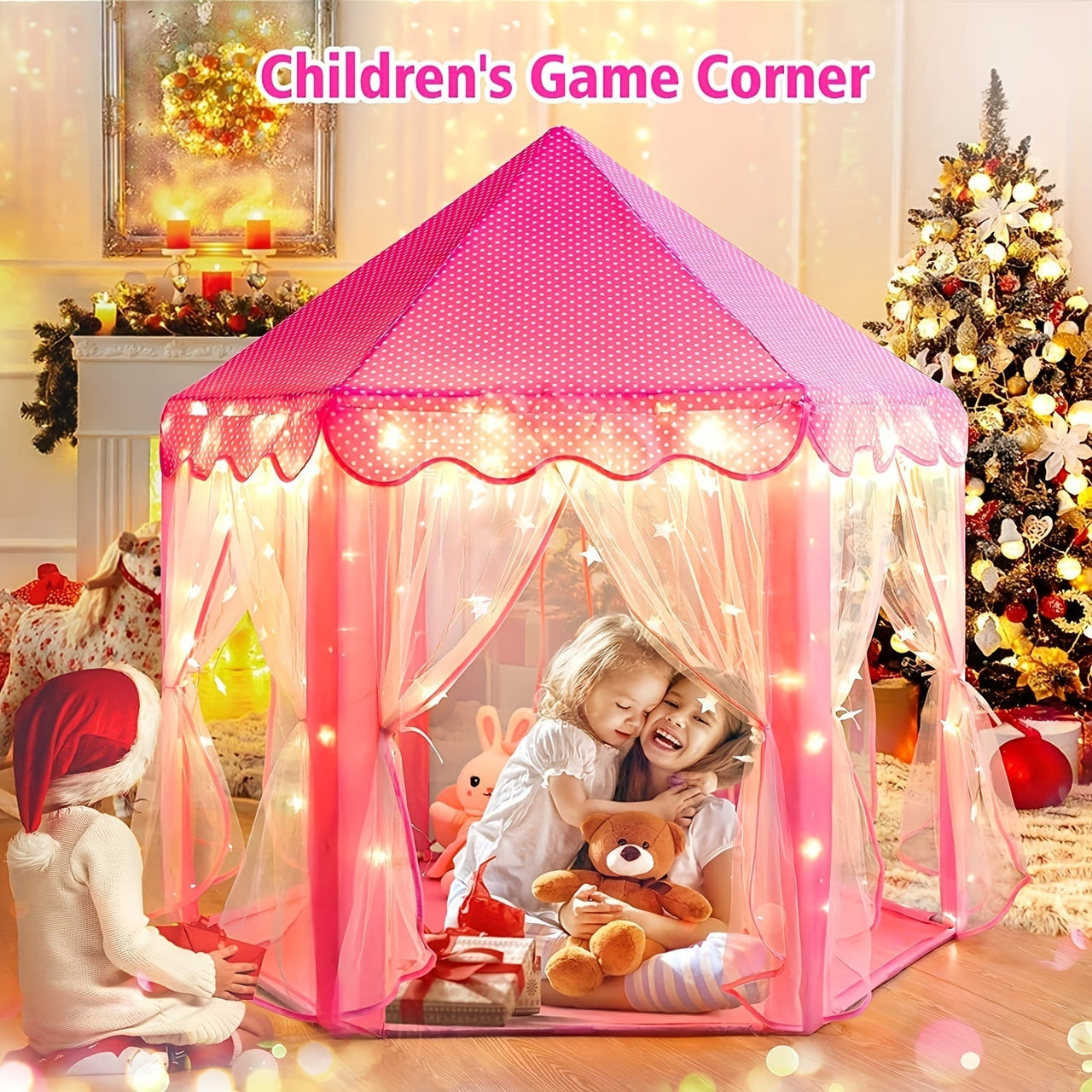 Toystar DreamDome | Enchanting fun - Pink princess tent for magical adventures - Betoverend speelplezier - Roze prinsessen...