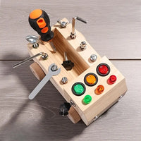 Thumbnail for Toystar EcoToys LightPlay | Encourage Learning and Development - Montessori Wooden LED Light Switchboard for Children - St...