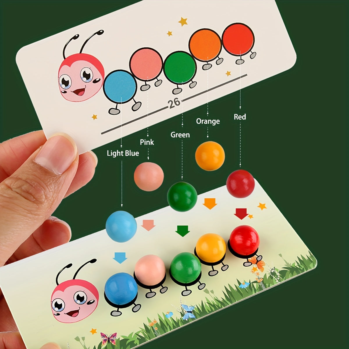 Toystar Ecotoys Rainbow Worm Stack | Playful Stacking - Educational Montessori Stacking Toys - Spelenderwijs Stapelen - Ed...