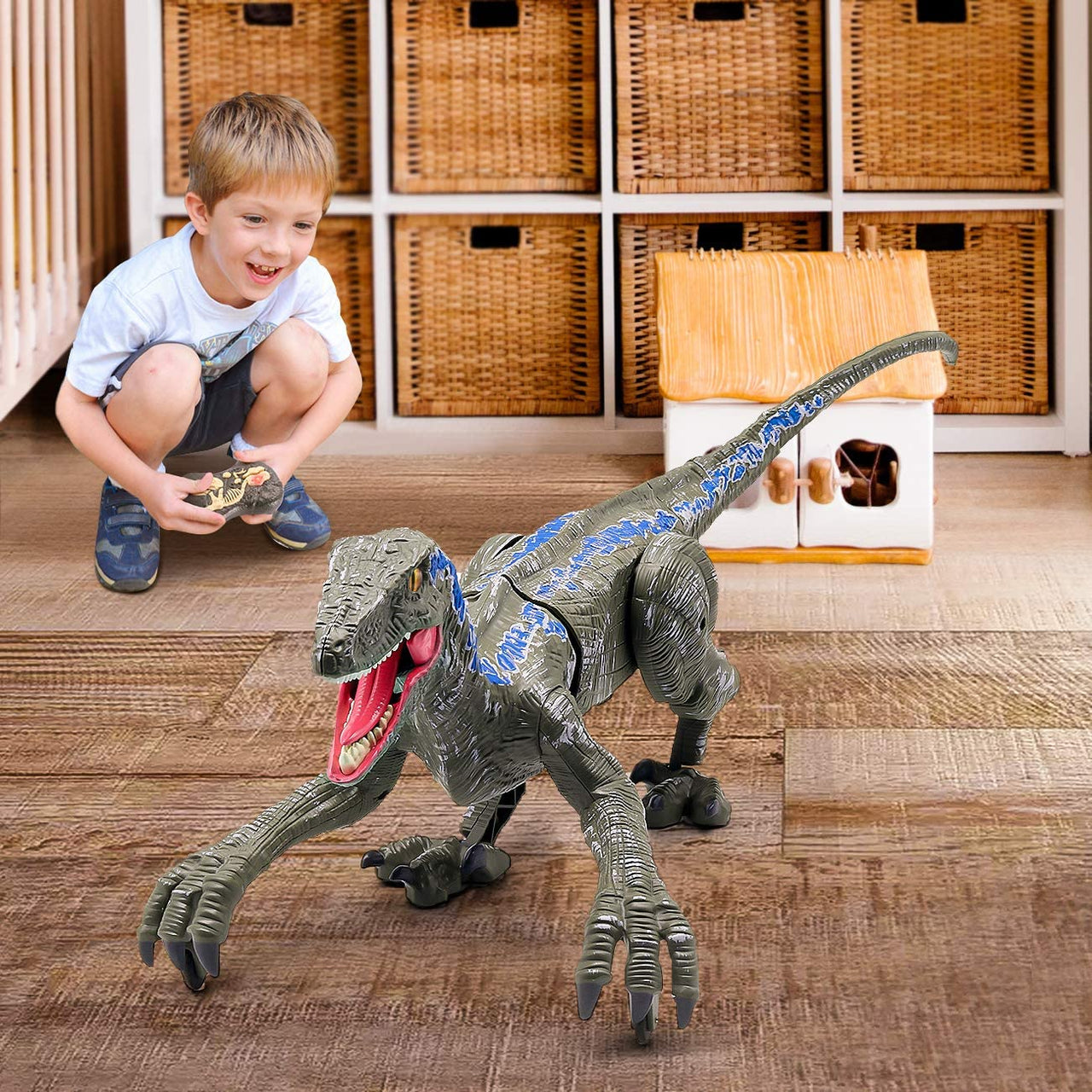 Toystar Remote Controlled Dinosaur | Remote Controlled Dinosaur Raptor for Kids - Remote Controlled Dinosaur | Afstandsbed...
