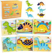 Thumbnail for Ecotoys DinoPuz | Prehistorisch plezier - Houten Dinosaurus Puzzelset