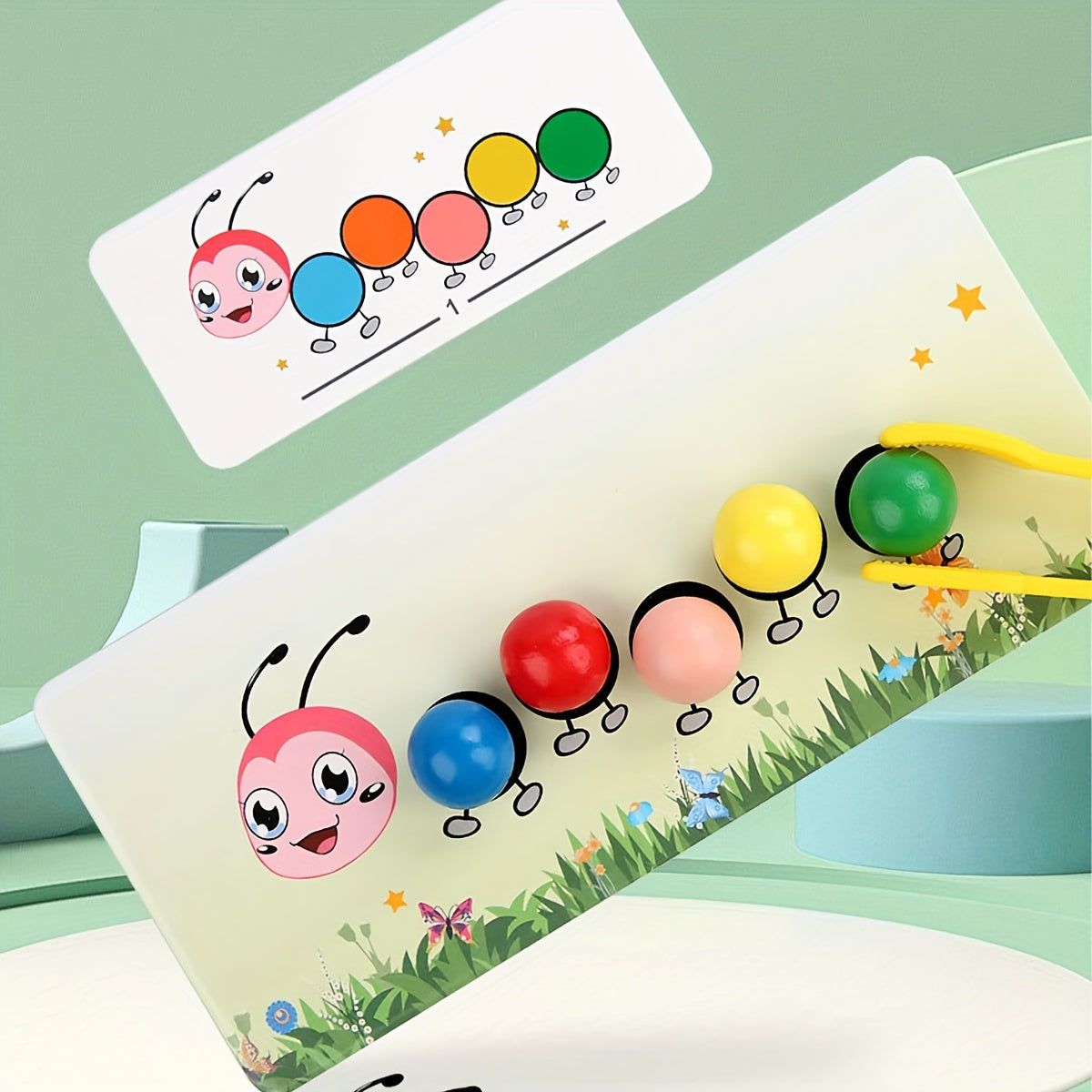 Toystar Ecotoys Rainbow Worm Stack | Playful Stacking - Educational Montessori Stacking Toys - Spelenderwijs Stapelen - Ed...