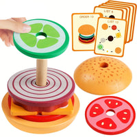 Thumbnail for Toystar Ecotoys BurgerMaster | Playful Stacking - Educational Montessori Stacking Toys for Toddlers and Preschoolers - Spe...