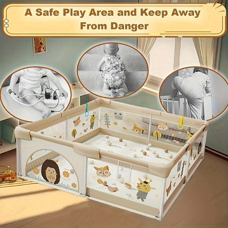 SafeNest Playbox | Safe play and discovery - Baby play gate with soft protection