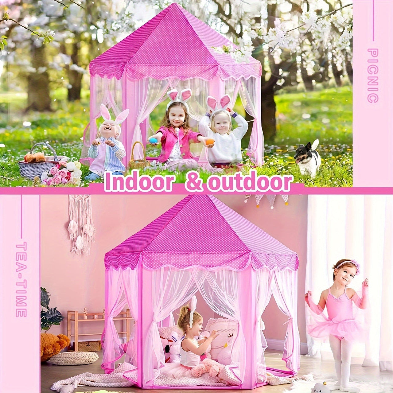 Toystar DreamDome | Enchanting fun - Pink princess tent for magical adventures - Betoverend speelplezier - Roze prinsessen...