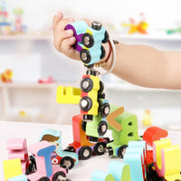 Thumbnail for Toystar EcoToys Puzzle Train | Colorful fun - Educational wooden train with letters and numbers - Kleurige plezier - Educa...