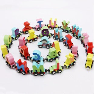 Toystar EcoToys Puzzle Train | Colorful fun - Educational wooden train with letters and numbers - Kleurige plezier - Educa...