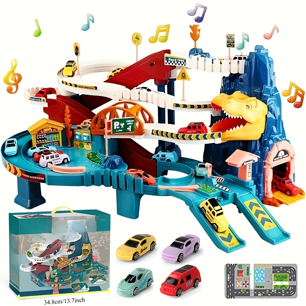 Toystar DinoRush | Exciting prehistoric adventure - Dinosaur playset with race track and mountain track - Bestseller - Spa...