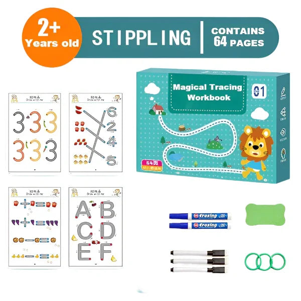 Toystar Children's Tracing Workbook | Stimulates playful learning and motor skills - Play and learn fun - *Stimuleert spel...