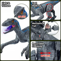 Thumbnail for Toystar Remote Controlled Dinosaur | Remote Controlled Dinosaur Raptor for Kids - Remote Controlled Dinosaur | Afstandsbed...