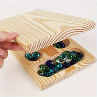 Thumbnail for Toystar EcoToys Mancala Game Set | Foldable Wooden Board Game with Multicolor Beads - Family Fun for Kids & Adults - Opvou...