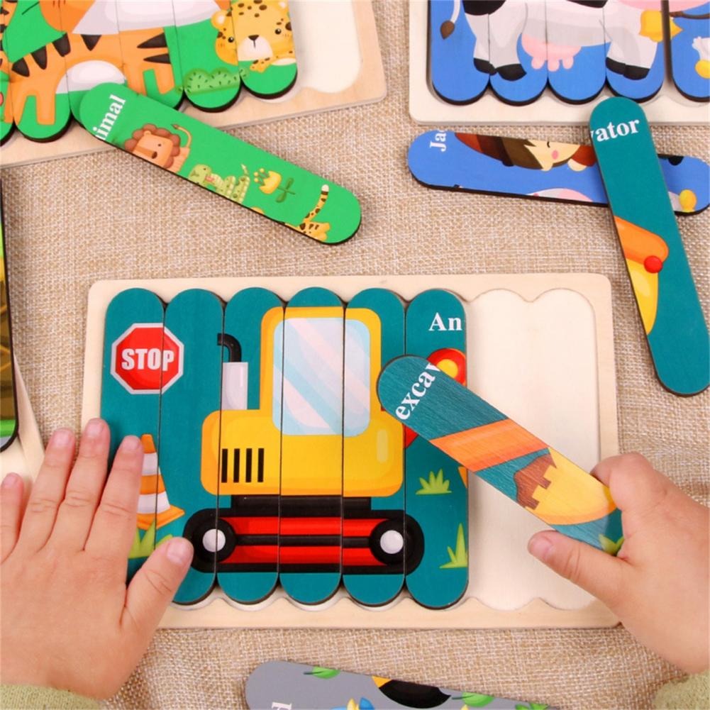 Toystar Ecotoys Wooden 3D Vehicle & Fruit Puzzles | Educational Toys for Creative Children - Learn and Play with Puzzles f...