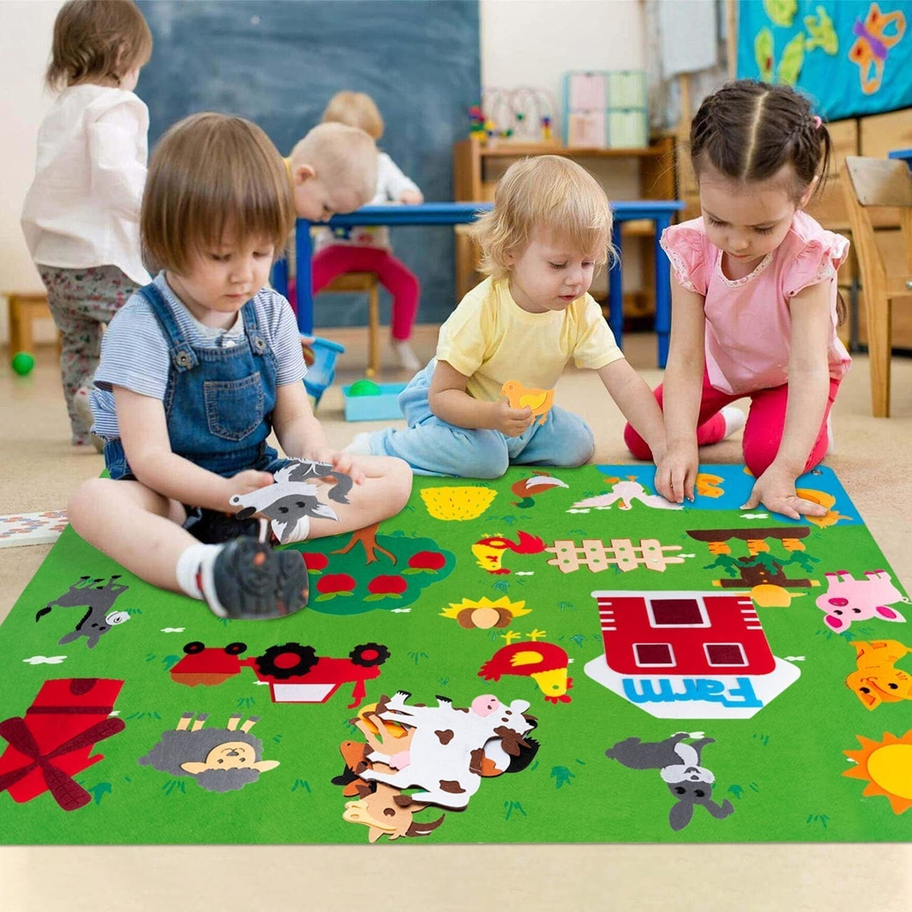 Toystar Felt board with animals | Educational toys for toddlers - Discover the world - Creëer magie met verhalen - Educati...