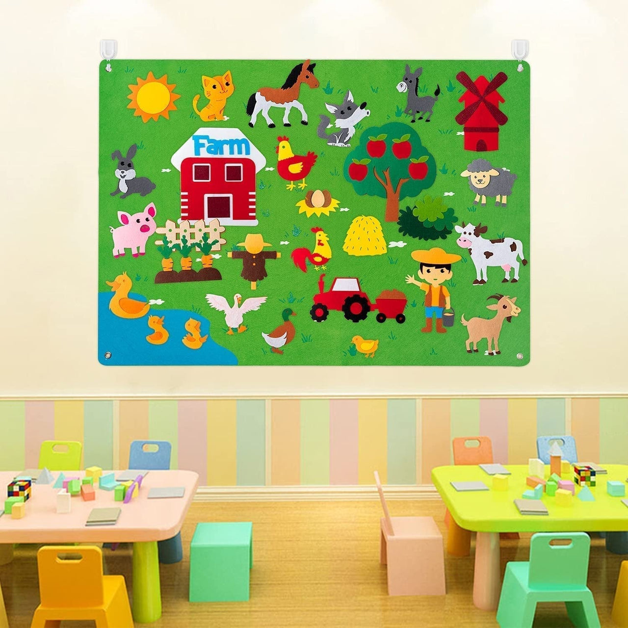 Toystar Felt board with animals | Educational toys for toddlers - Discover the world - Creëer magie met verhalen - Educati...