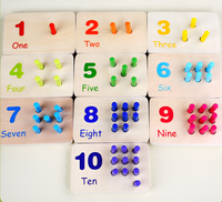 Thumbnail for Ecotoys CountWise | Spelenderwijs rekenen - Houten Montessori telbord voor peuters en kleuters!