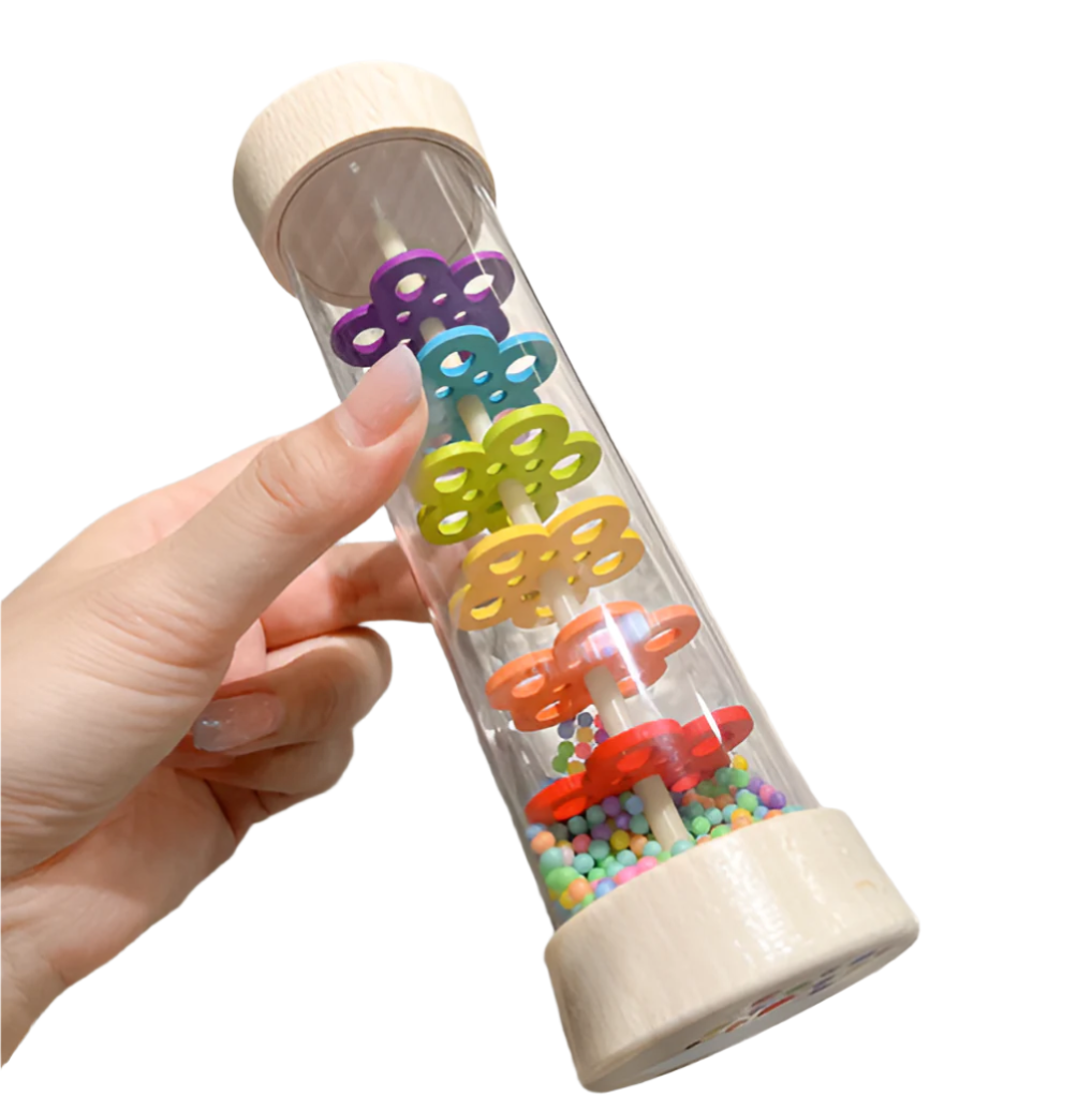 Ecotoys RainTune | Rustgevend regenmuziek speelgoed - Montessori Houten Regen Rammelaar!
