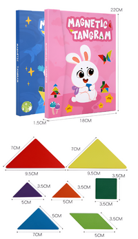 Thumbnail for Toystar Tangram Magic | Inspire Creativity - Montessori Magnetic Puzzle Book (9)