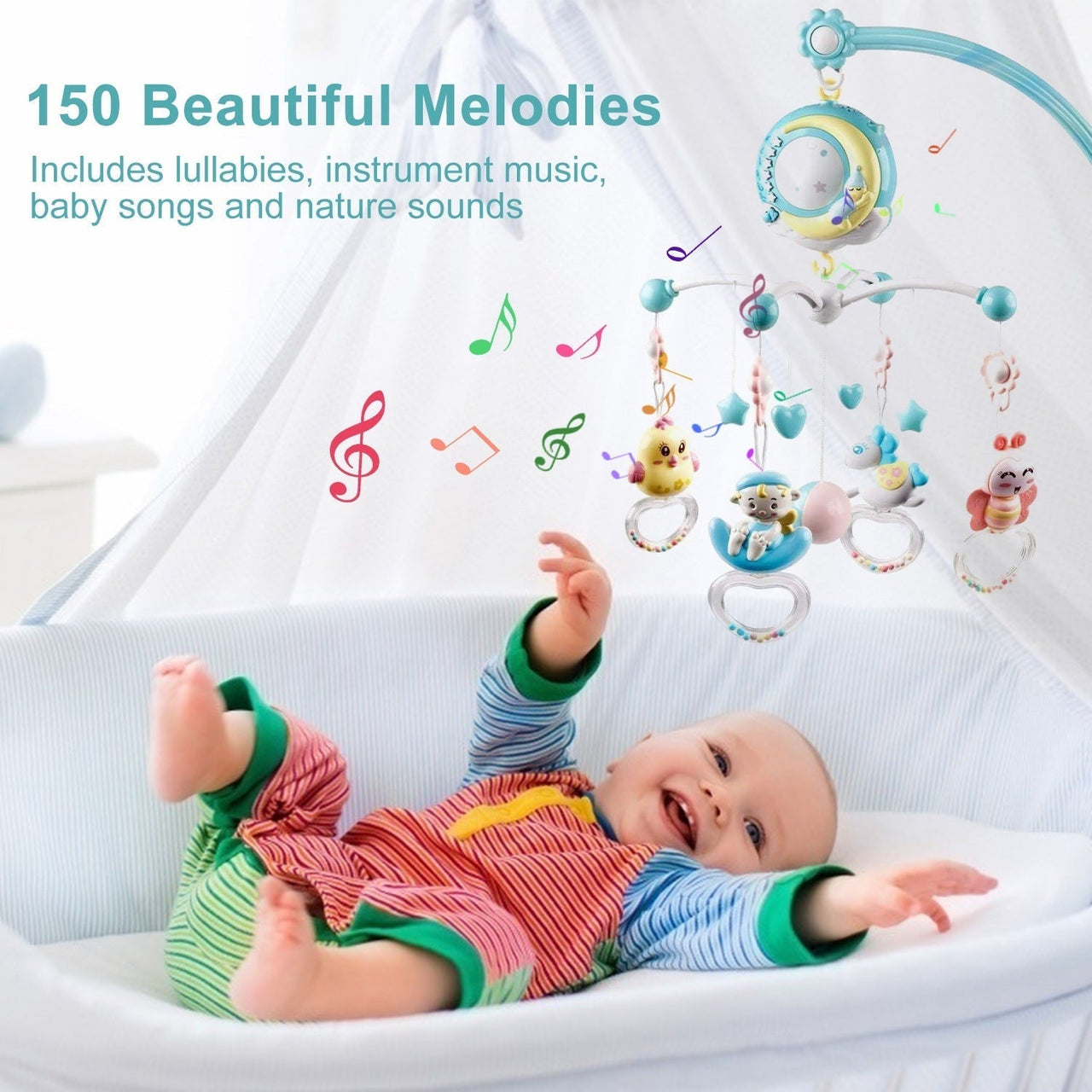 Toystar DreamStar Baby Mobile | Brings peace and magic to the crib - Relaxing and stimulating toy - Brengt rust en magie n...