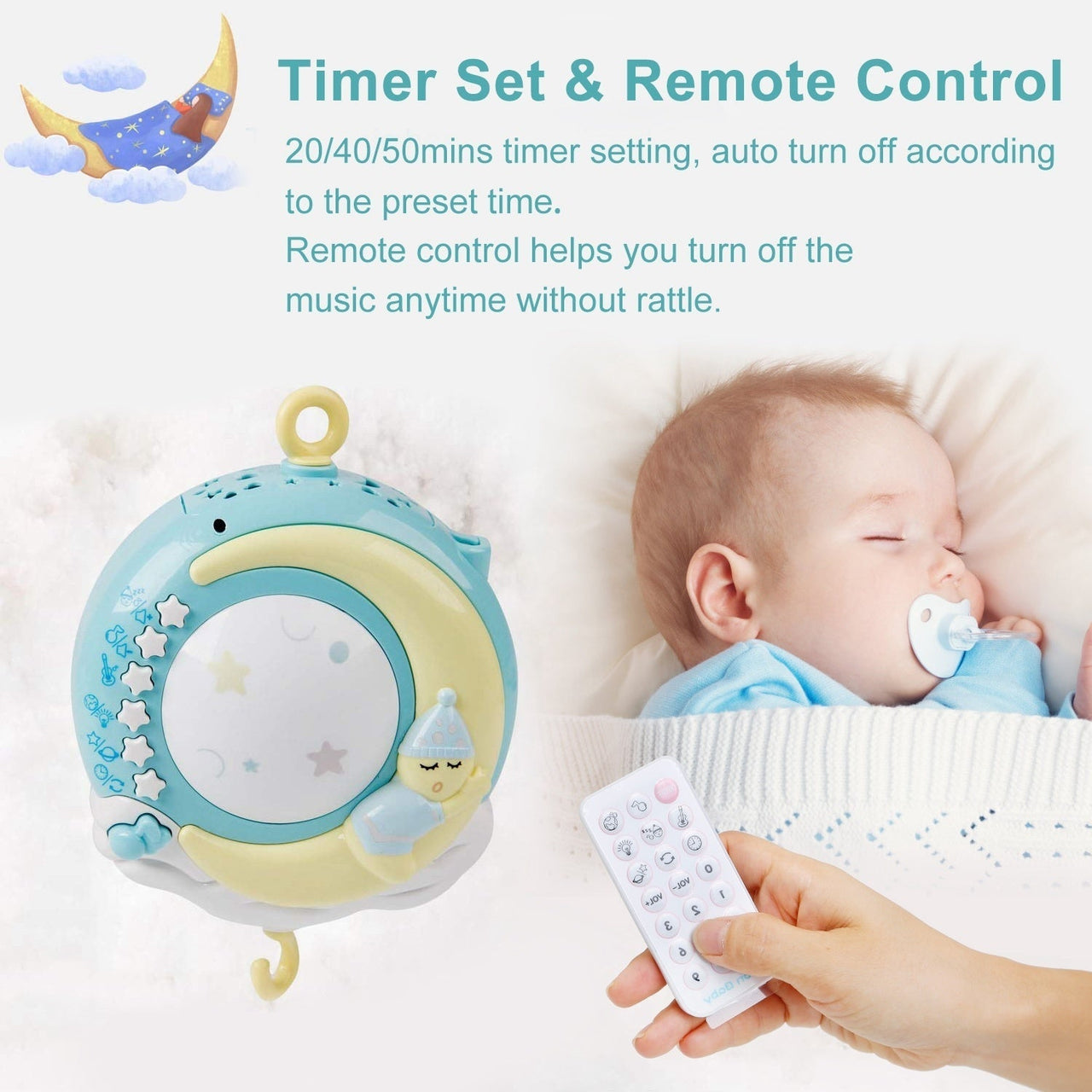 Toystar DreamStar Baby Mobile | Brings peace and magic to the crib - Relaxing and stimulating toy - Brengt rust en magie n...
