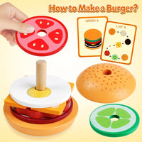 Thumbnail for Toystar Ecotoys BurgerMaster | Playful Stacking - Educational Montessori Stacking Toys for Toddlers and Preschoolers - Spe...
