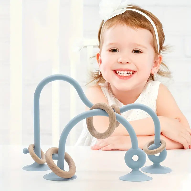 Toystar BabyBite™ | Soothe teething pain - Wooden and silicone teething toy - Verzacht het tandjesleed - Houten en silicon...
