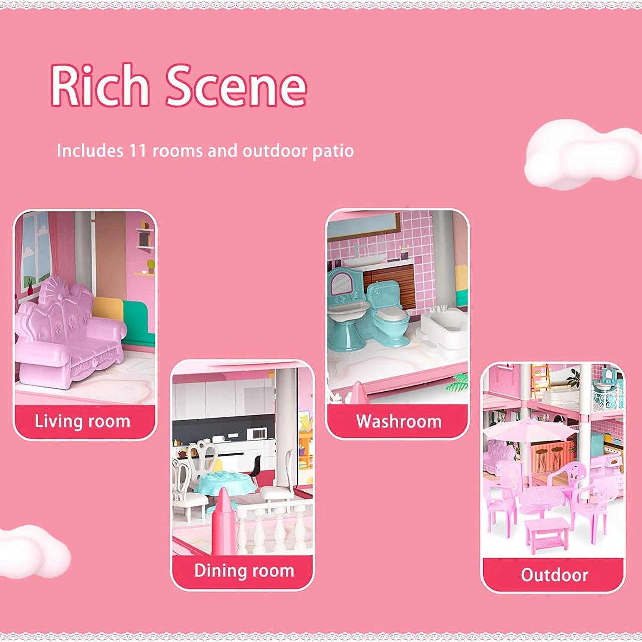 Wonderland Dollhouse | Magical mini world - DIY princess castle with LED lighting