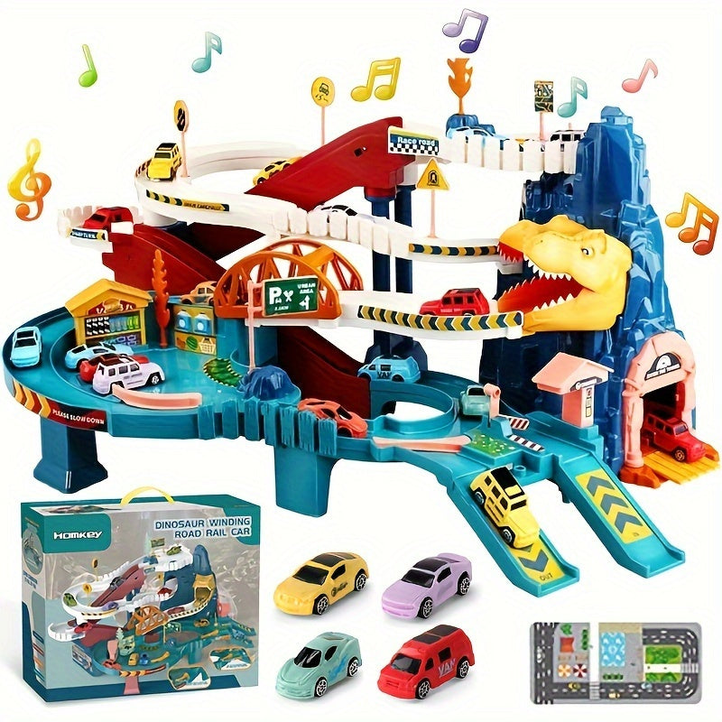 Toystar DinoRush | Exciting prehistoric adventure - Dinosaur playset with race track and mountain track - Bestseller - Spa...