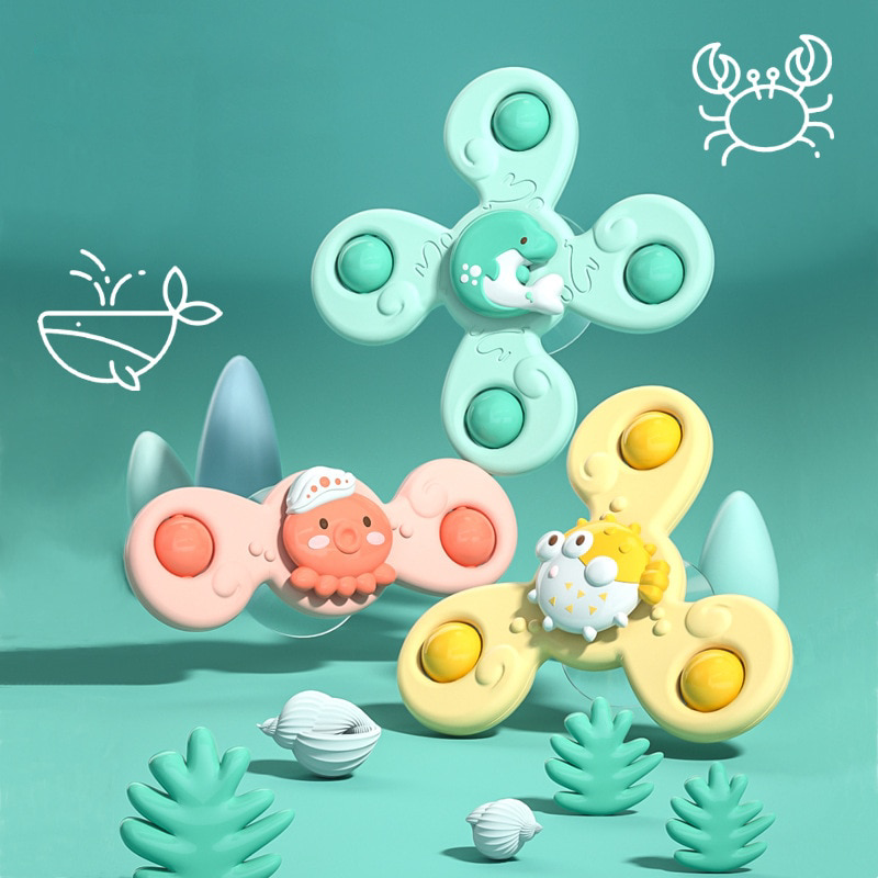 Toystar TwirlFun | Stimulates Motor Skills - Colorful Suction Cup Spinners - Stimuleert Motoriek - Kleurrijke Zuignap Spin...