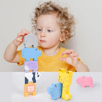 Thumbnail for Toystar EcoToys StackMaster | Improves Fine Motor Skills - Stacking Adventure Wooden Animal Block Game - Verbetert fijne m...