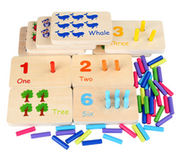 Thumbnail for Ecotoys CountWise | Spelenderwijs rekenen - Houten Montessori telbord voor peuters en kleuters!