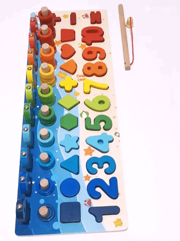 Ecotoys Montessori Game Board | Develop skills - Educational wooden board for children
