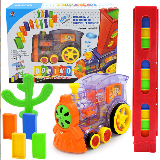 Super Domino Train | Stimulates building fun and creativity - Quick domino setup