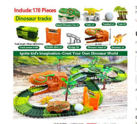 Thumbnail for Racing Dinosaur Train Set | Imaginative Train Track Set for Unprecedented Play Fun - Including Extra Dino and Train Car